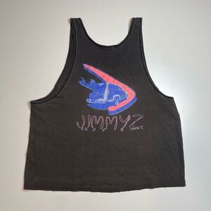 Vintage 90’s Jimmy Z Surf Faded Black Tank Top Hawaii Surfwear Large Oversized